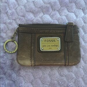 Fossil Vintage Brown Leather Coin Pouch